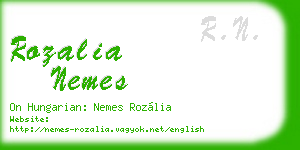 rozalia nemes business card