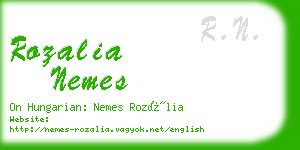 rozalia nemes business card